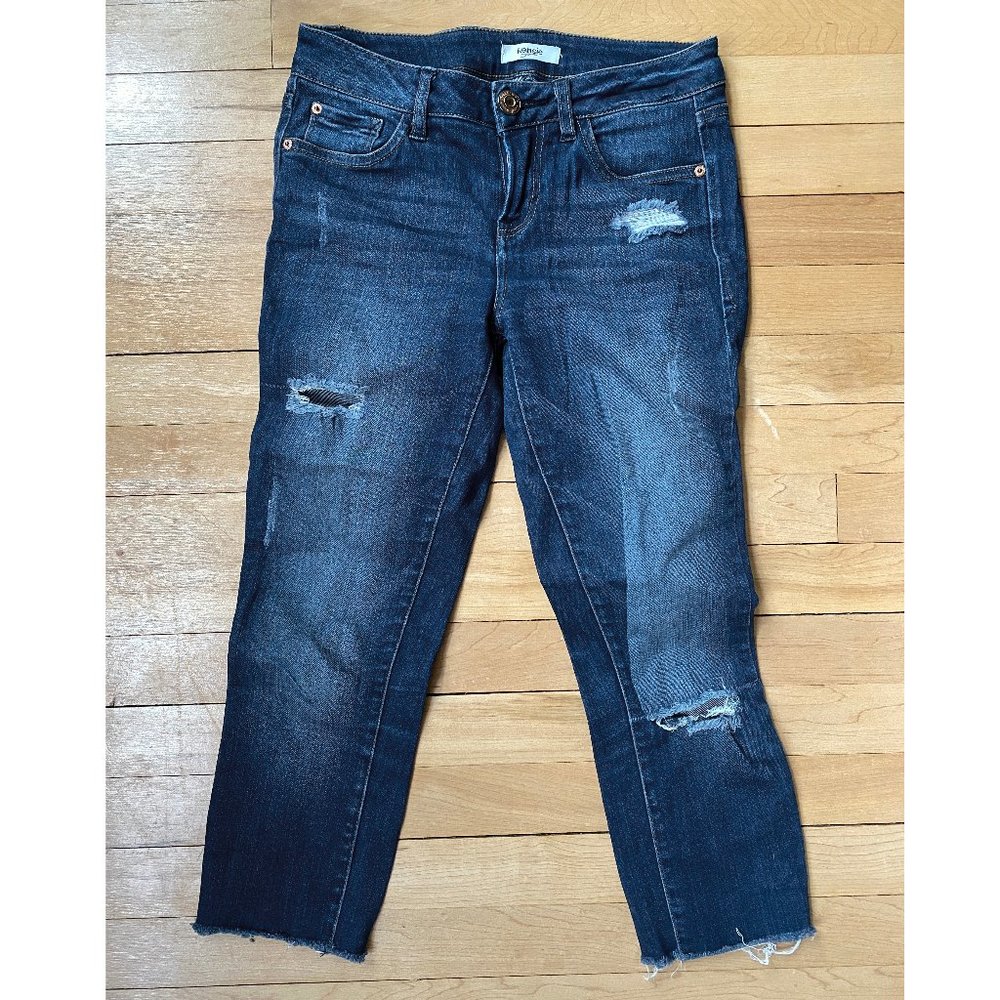 Mildy Distressed Cropped Kensie Jeans Capris